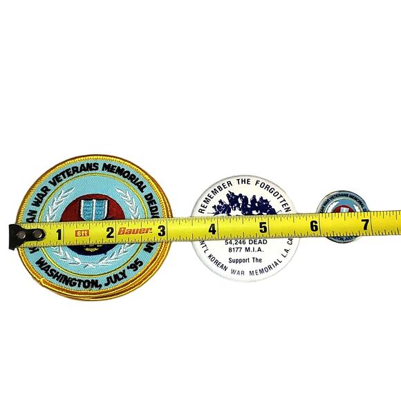 1995 Korean War Veterans Memorial Dedication Patch Pin & Button Lot of 4 Vintage - Picture 8 of 8